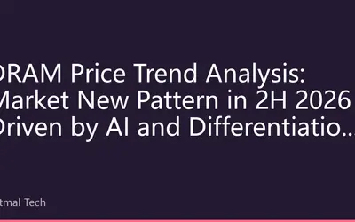 DRAM Price Trend Analysis: Market New Pattern in 2H 2026 Driven by AI and Differentiation in Consumer Electronics